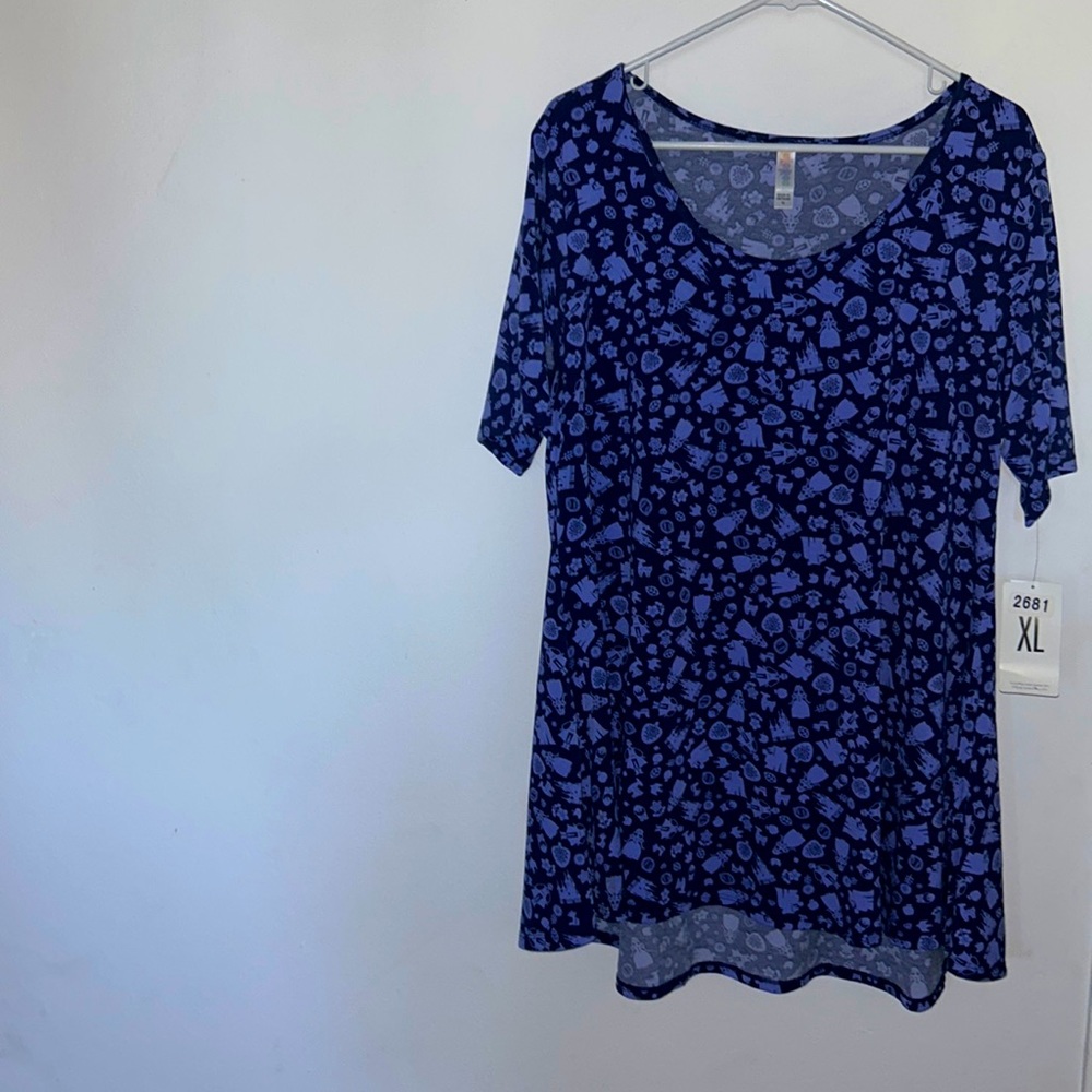 Really cute Lularoe Blue Disney "Perfect"  top.